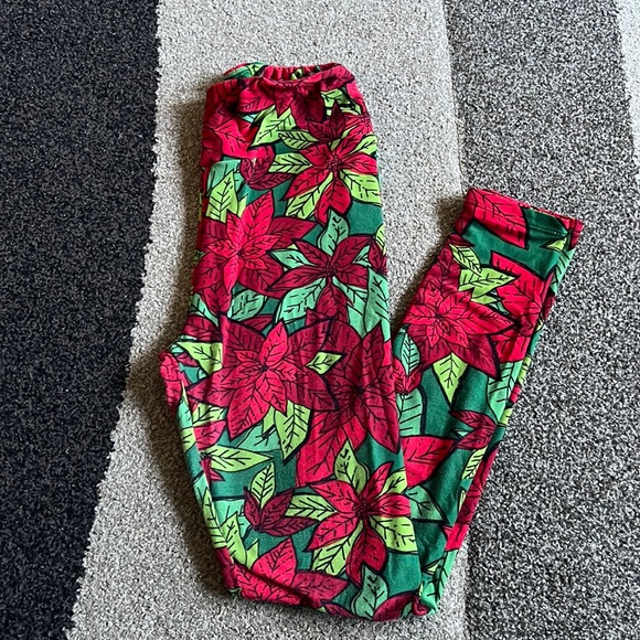 LuLaRoe One Size Christmas leggings - Picture 1 of 3